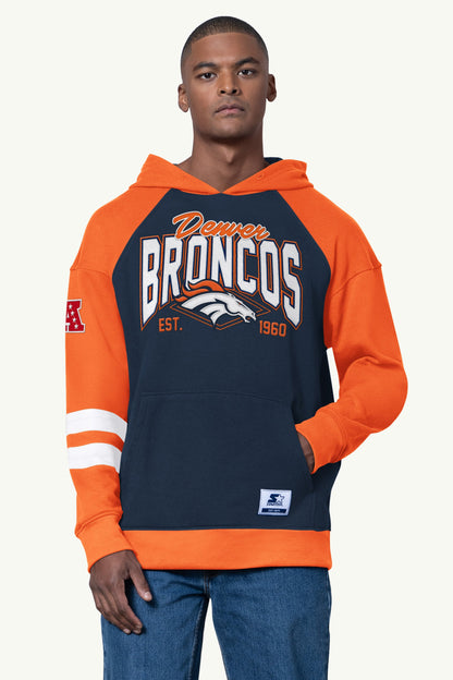 Starter Best Price | MENS DENVER BRONCOS INTERCEPTION COLORBLOCK HOODIE