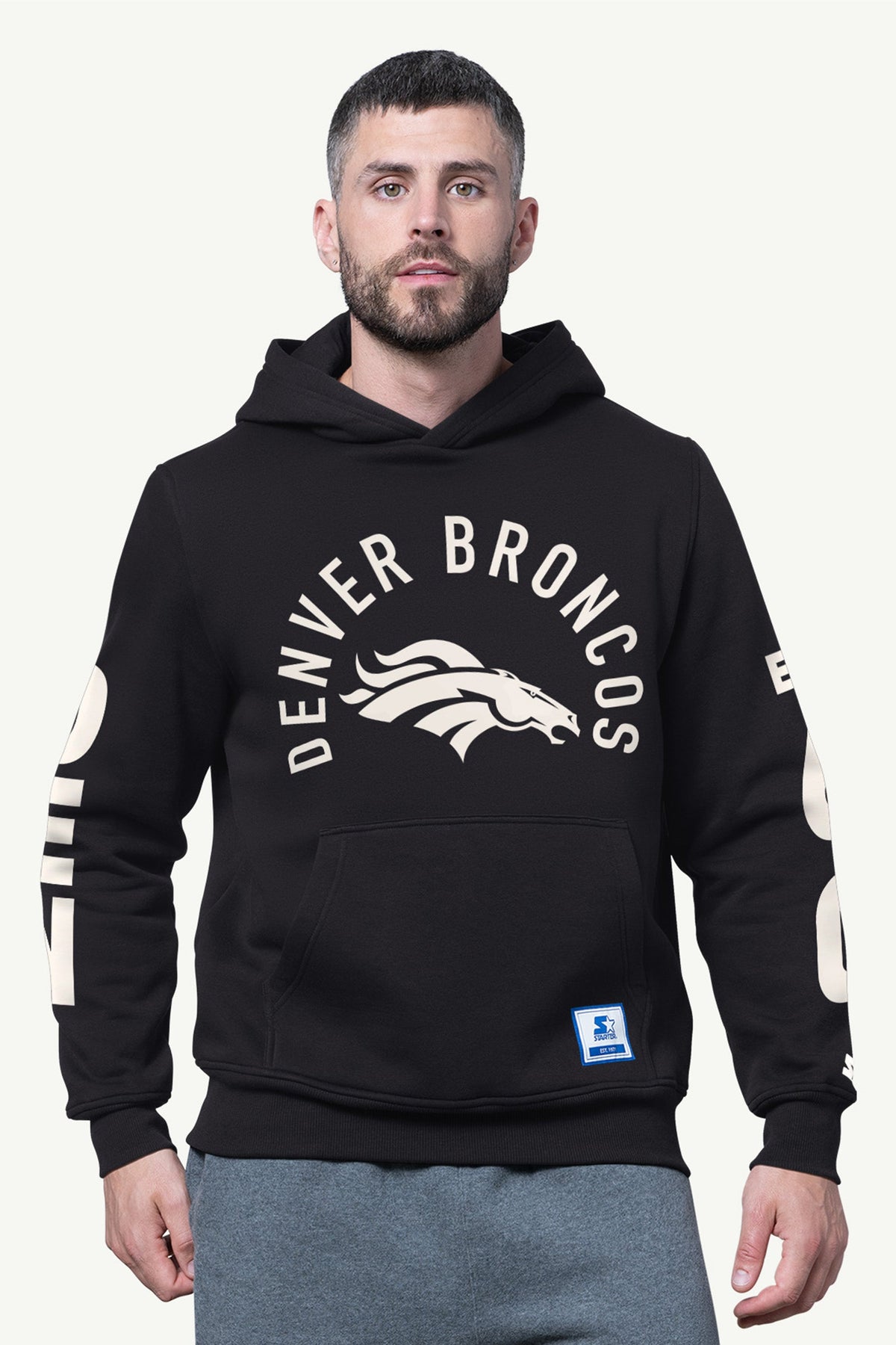Starter Smart Buy | MENS DENVER BRONCOS HANDOFF FLEECE HOODIE
