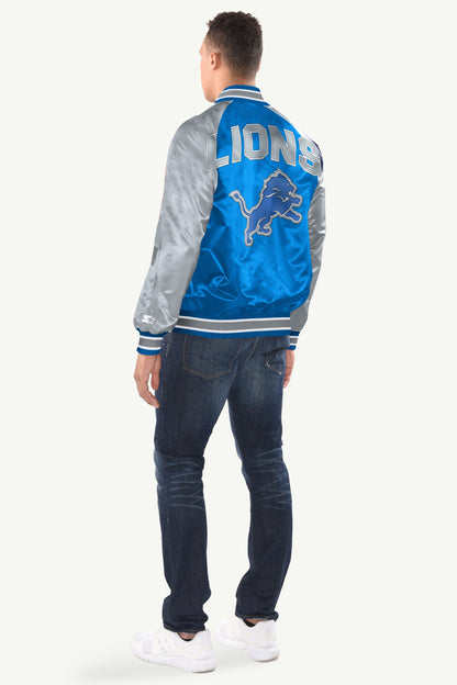 Starter Deals | MENS DETROIT LIONS INDUCTEE SATIN VARSITY JACKET