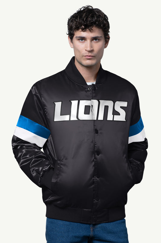 Starter Trusted | MENS DETROIT LIONS SATIN VARSITY JACKET