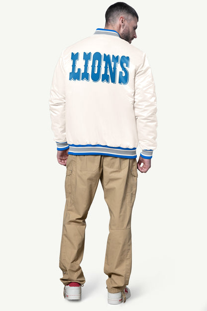 Starter Smart Buy | MENS DETROIT LIONS SHOCK WAVE SATIN JACKET