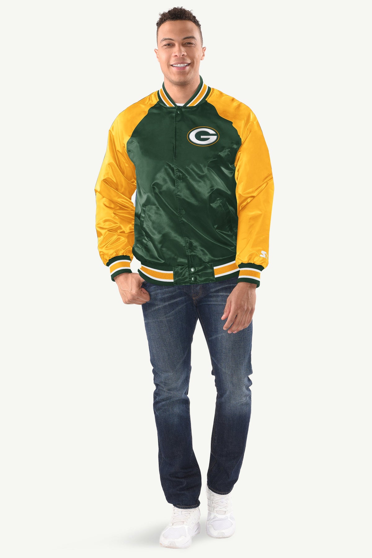 Starter Smart Buy | MENS GREEN BAY PACKERS INDUCTEE SATIN VARSITY JACKET