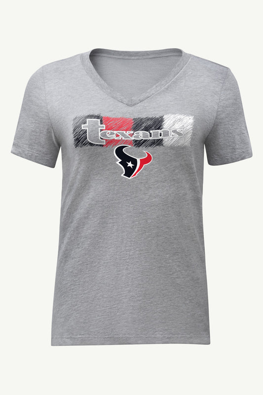 Starter Deals | WOMENS HOUSTON TEXANS COLOR SHADING V-NECK T SHIRT