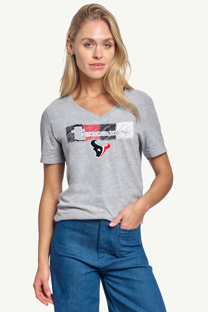 Starter Deals | WOMENS HOUSTON TEXANS COLOR SHADING V-NECK T SHIRT