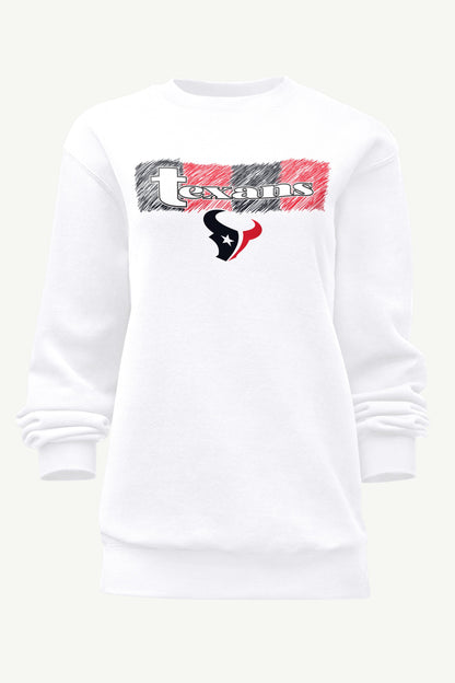 Starter Best Price | WOMENS HOUSTON TEXANS COLOR SHADING SWEATSHIRT