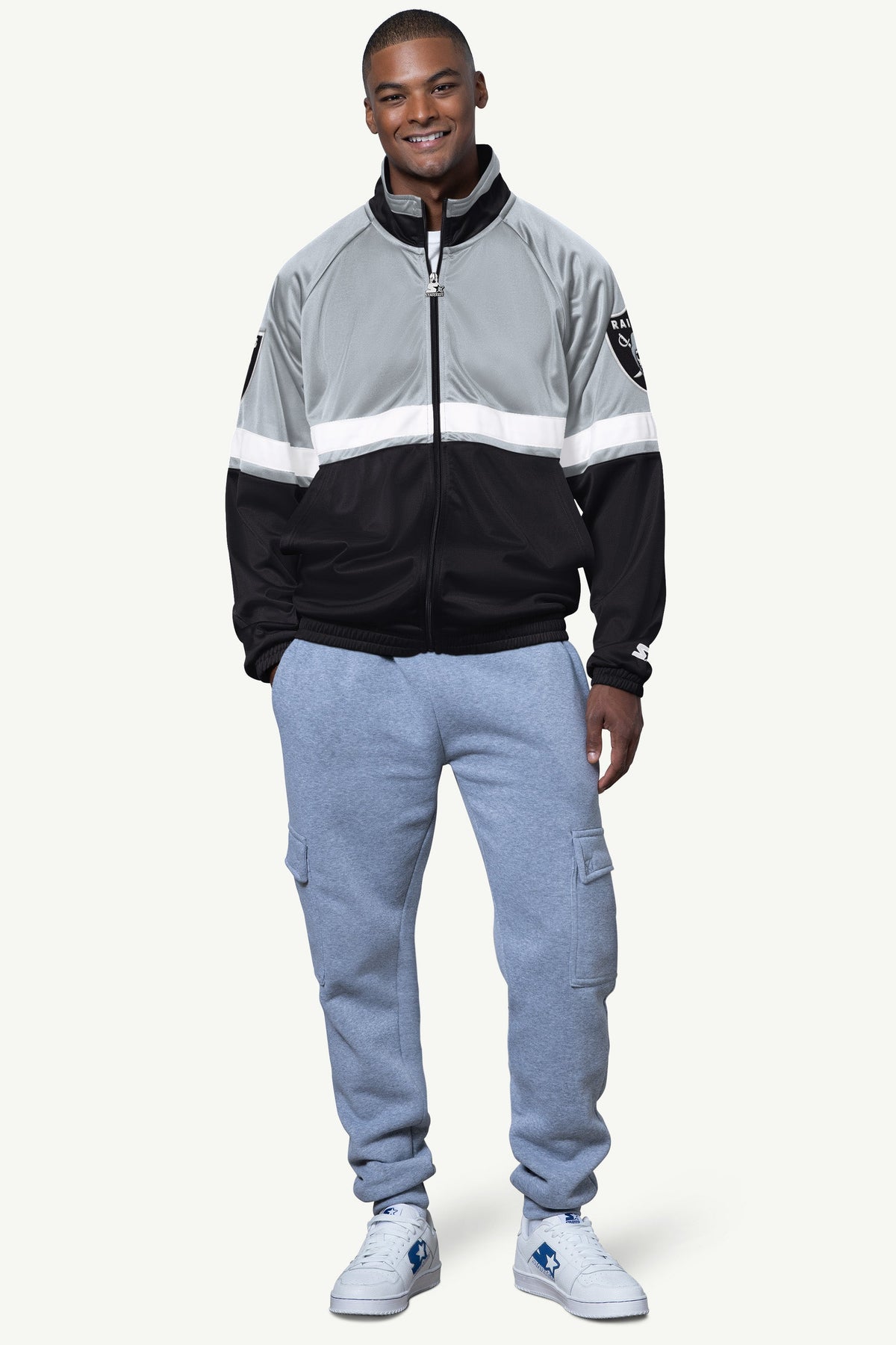 Starter Smart Buy | MENS LAS VEGAS RAIDERS VETERAN TRACK JACKET
