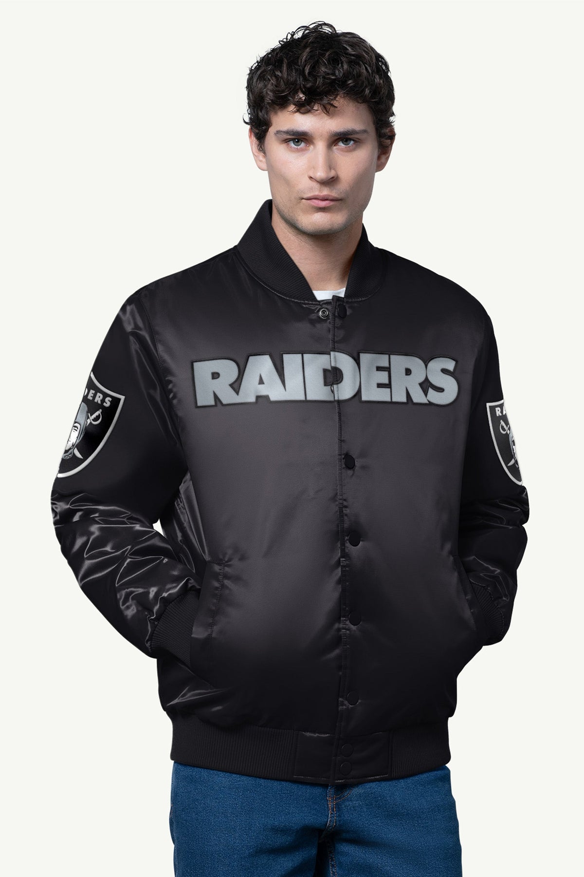 Starter Latest | MENS LAS VEGAS RAIDERS SATIN VARSITY JACKET