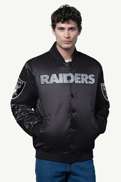 Starter Latest | MENS LAS VEGAS RAIDERS SATIN VARSITY JACKET