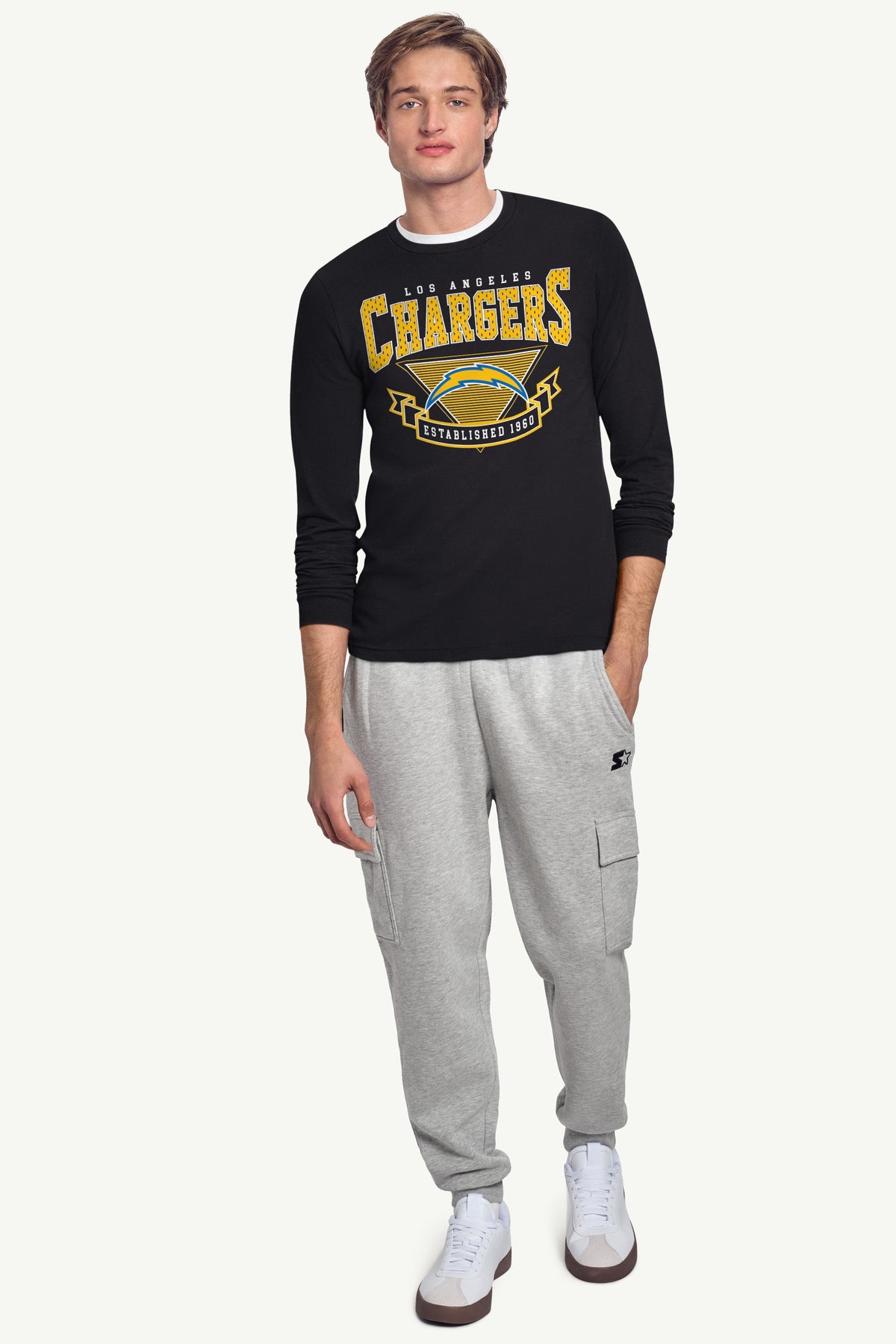 Starter New | MENS LOS ANGELES CHARGERS 80's INSPIRED LONG SLEEVE T SHIRT