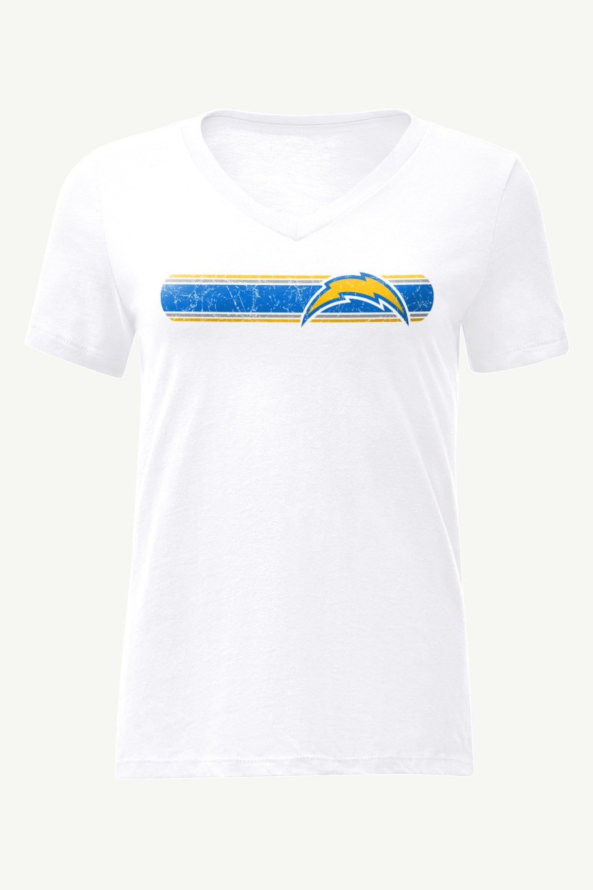 Starter Value | WOMENS LOS ANGELES CHARGERS STRIPE V-NECK T SHIRT