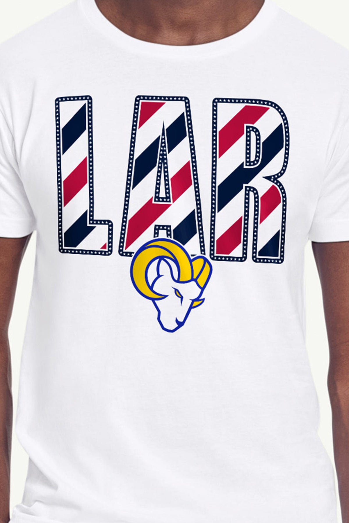 Starter Customer Favorite | MENS LOS ANGELES RAMS STARS AND STRIPES T SHIRT