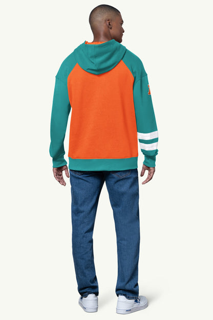 Starter Classic | MENS MIAMI DOLPHINS INTERCEPTION COLORBLOCK HOODIE