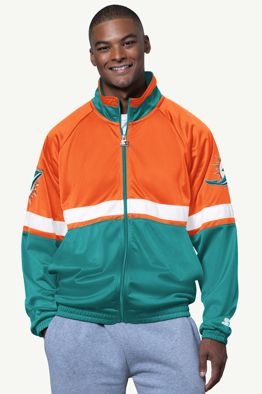 Starter Smart Buy | MENS MIAMI DOLPHINS VETERAN TRACK JACKET