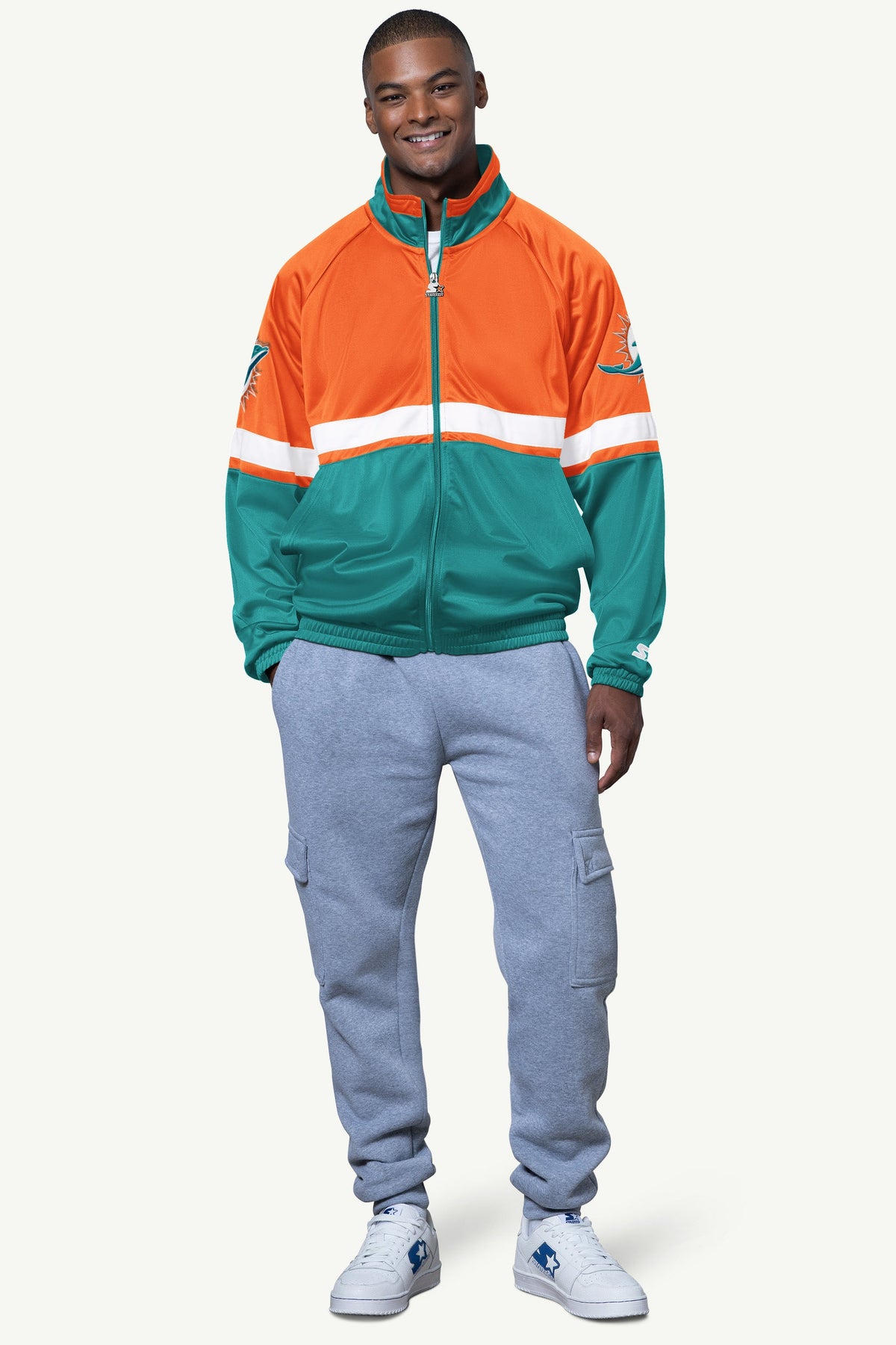 Starter Smart Buy | MENS MIAMI DOLPHINS VETERAN TRACK JACKET