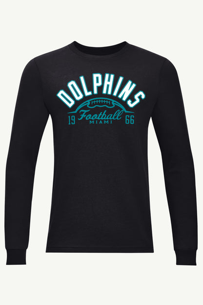 Starter Latest | MENS MIAMI DOLPHINS HALF BALL LONG SLEEVE T SHIRT