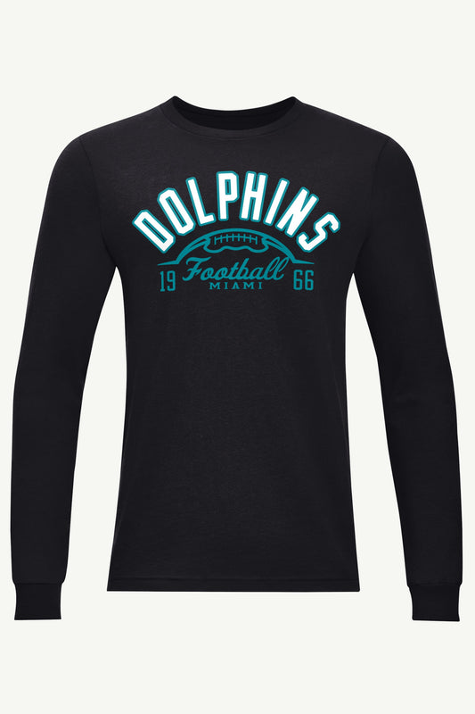 Starter Latest | MENS MIAMI DOLPHINS HALF BALL LONG SLEEVE T SHIRT
