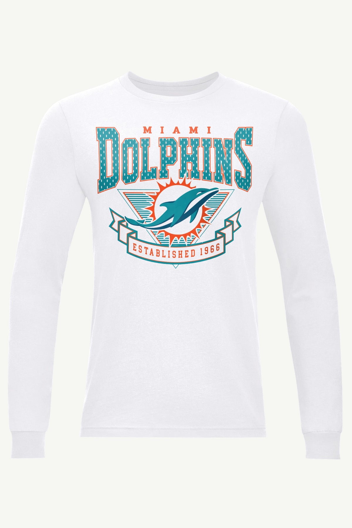 Starter New | MENS MIAMI DOLPHINS 80's INSPIRED LONG SLEEVE T SHIRT