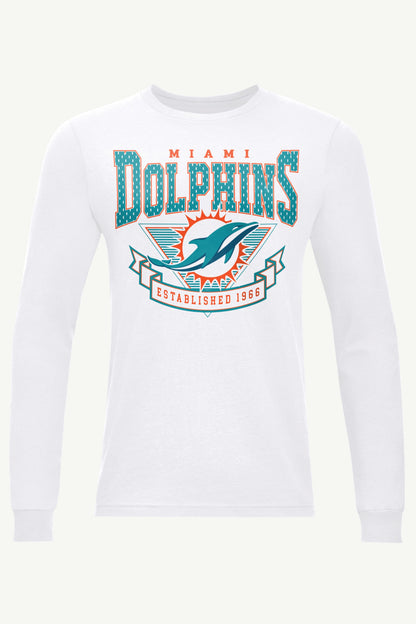 Starter New | MENS MIAMI DOLPHINS 80's INSPIRED LONG SLEEVE T SHIRT