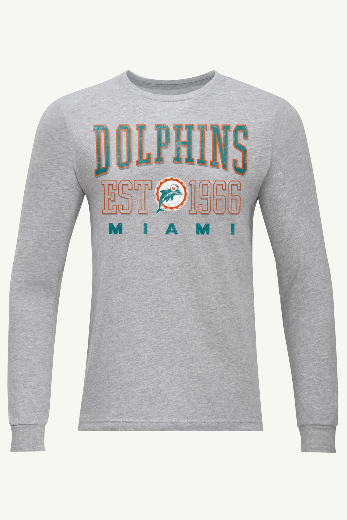 Starter Customer Favorite | MENS MIAMI DOLPHINS RETRO LONG SLEEVE T SHIRT