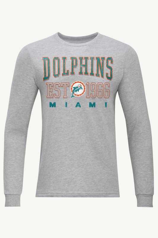 Starter Customer Favorite | MENS MIAMI DOLPHINS RETRO LONG SLEEVE T SHIRT