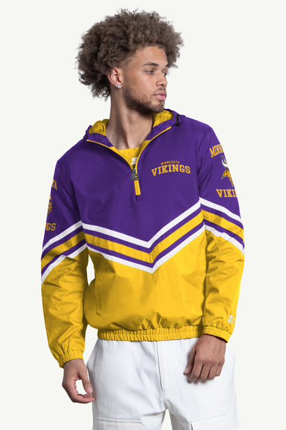 Starter Everyday | MENS MINNESOTA VIKINGS FAIR  FAIR PLAY HALF ZIP HOODED PULLOVER