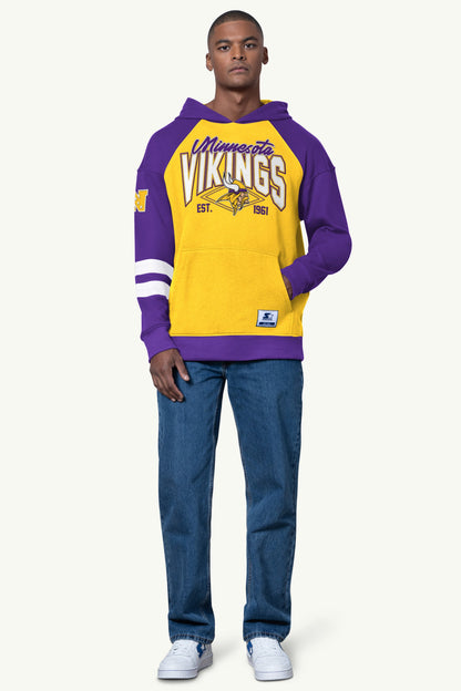Starter Essential | MENS MINNESOTA VIKINGS INTERCEPTION COLORBLOCK HOODIE