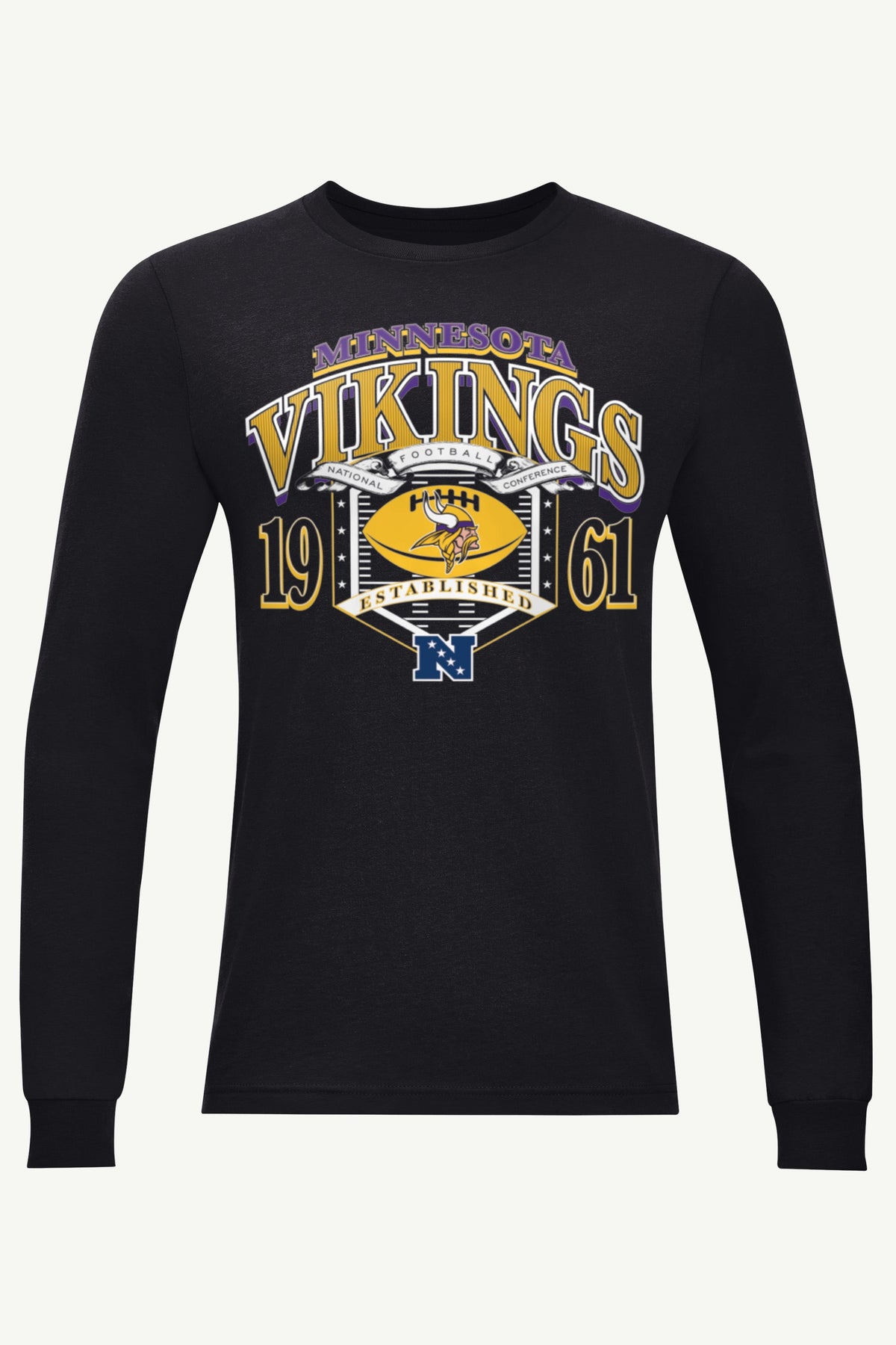 Starter Customer Favorite | MENS MINNESOTA VIKINGS 80s INSPIRED FIELD LONG SLEEVE T SHIRTL