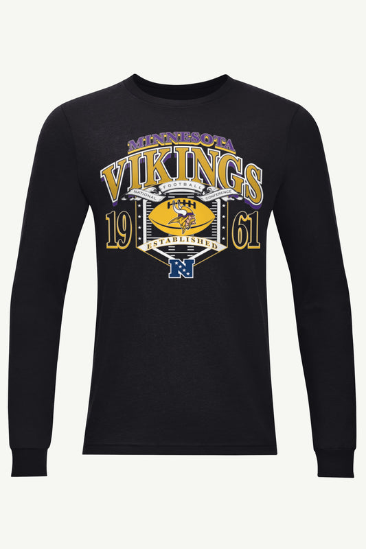 Starter Customer Favorite | MENS MINNESOTA VIKINGS 80s INSPIRED FIELD LONG SLEEVE T SHIRTL