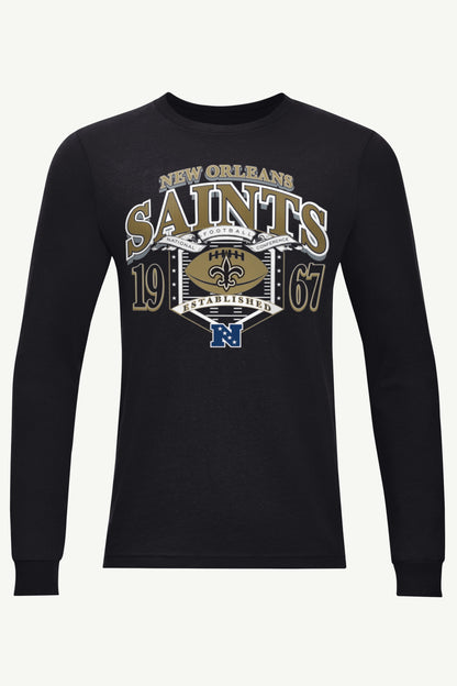 Starter Trending | MENS NEW ORLEANS SAINTS 80s INSPIRED FIELD LONG SLEEVE T SHIRT