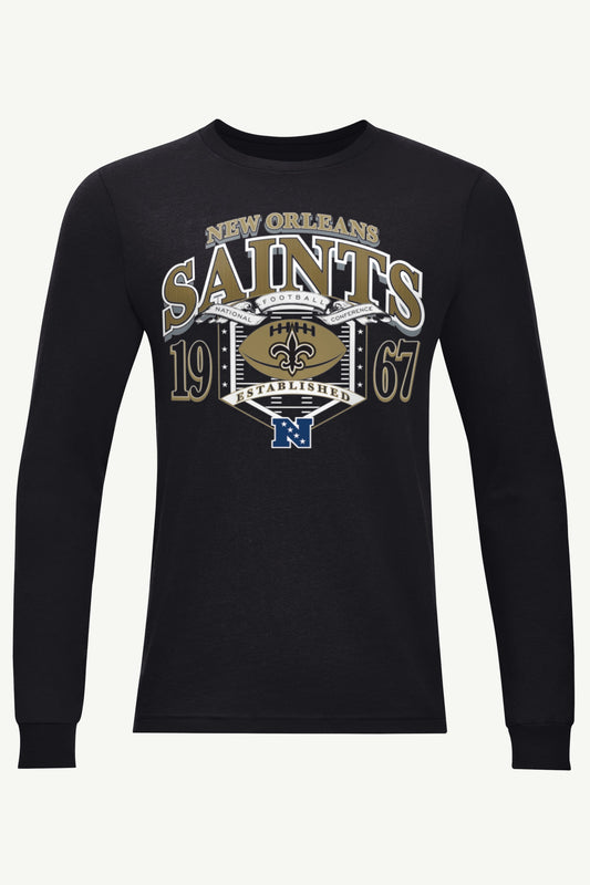 Starter Trending | MENS NEW ORLEANS SAINTS 80s INSPIRED FIELD LONG SLEEVE T SHIRT