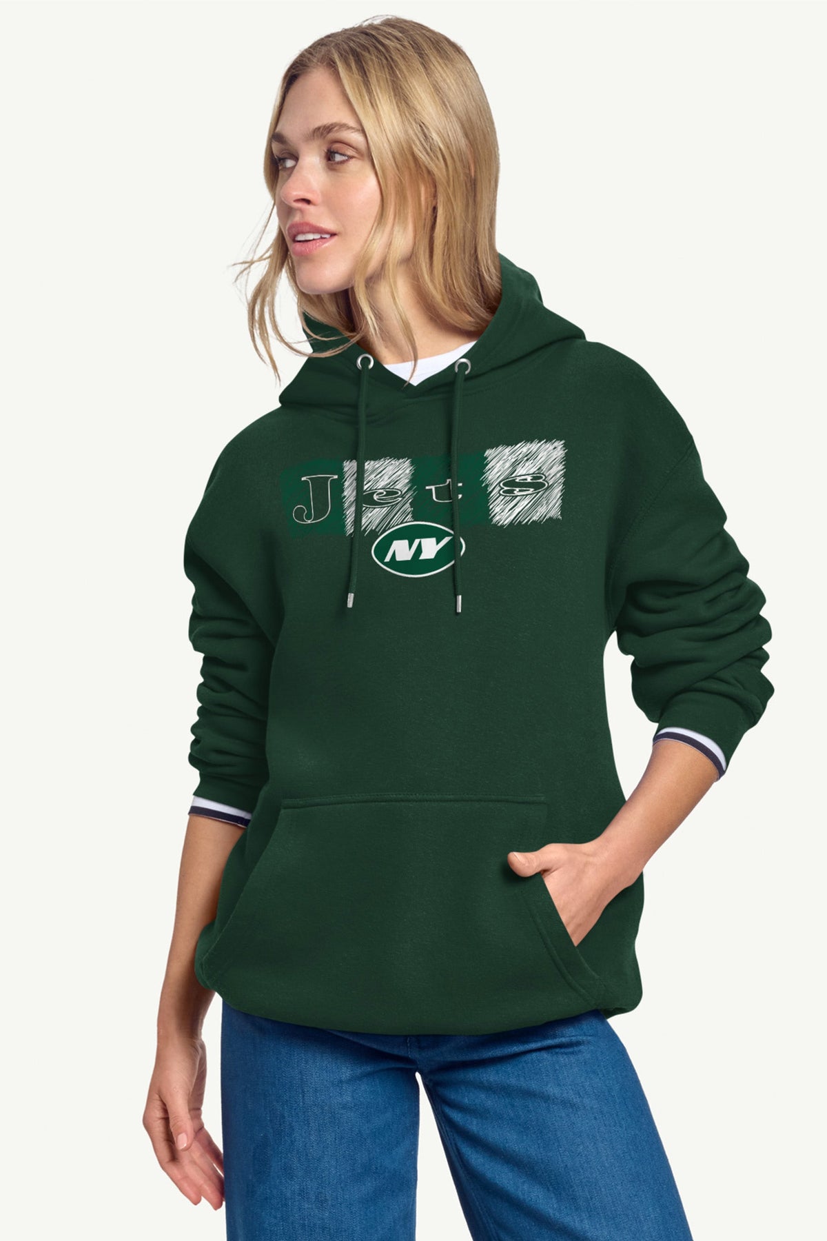Starter Quality | WOMENS NEW YORK JETS COLOR SHADING HOODIE