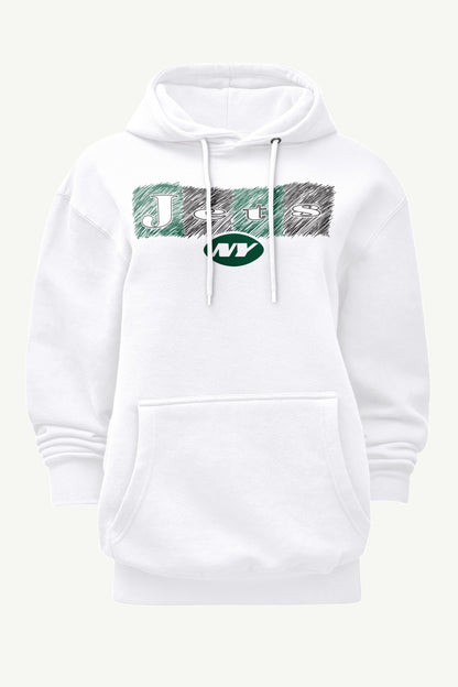 Starter Sale | WOMENS NEW YORK JETS COLOR SHADING HOODIE