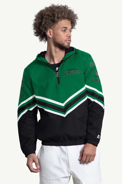 Starter Smart Buy | MENS PHILADELPHIA EAGLES FAIR PLAY HALF ZIP HOODED PULLOVER