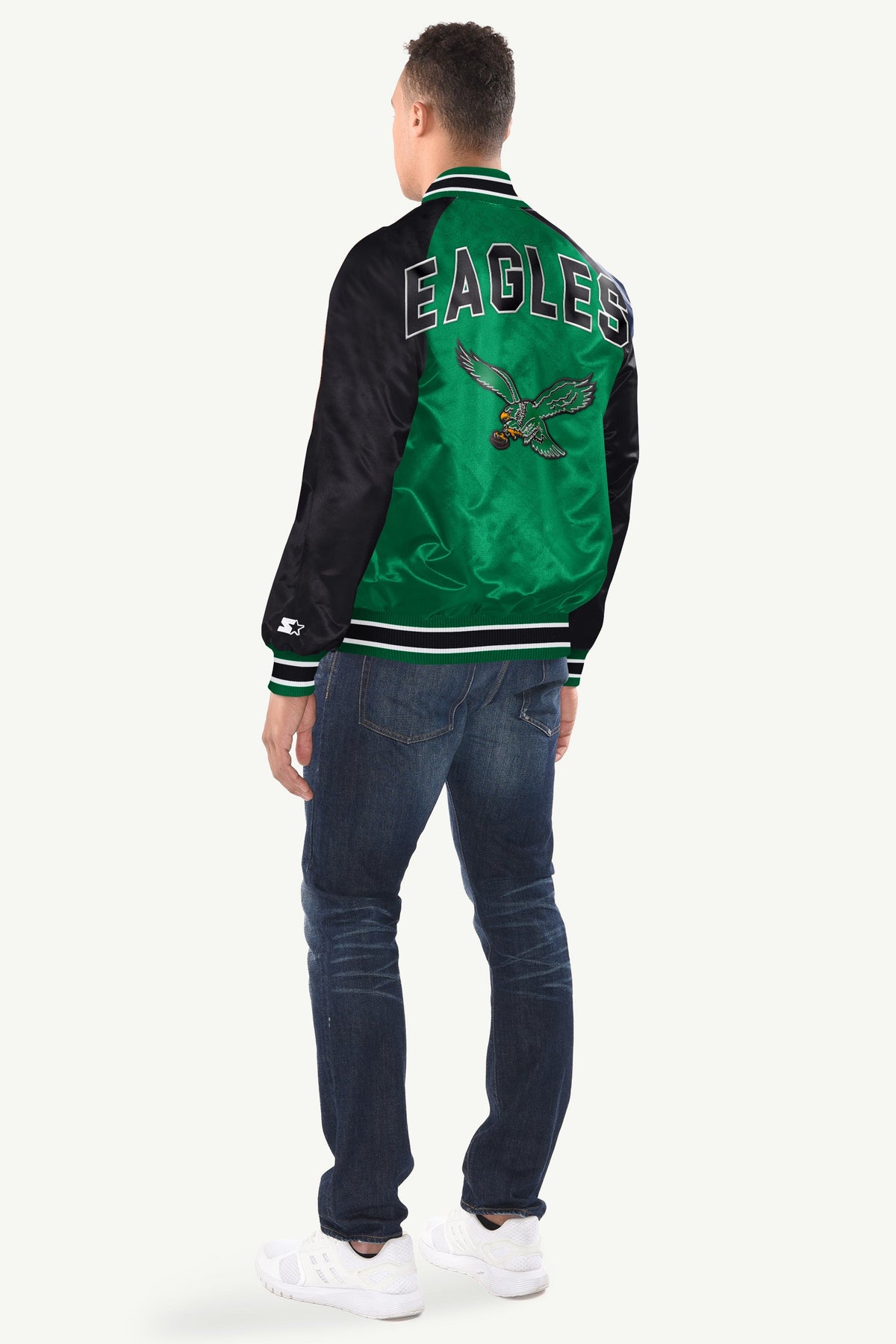 Starter Best Price | MENS PHILADELPHIA EAGLES INDUCTEE SATIN VARSITY JACKET