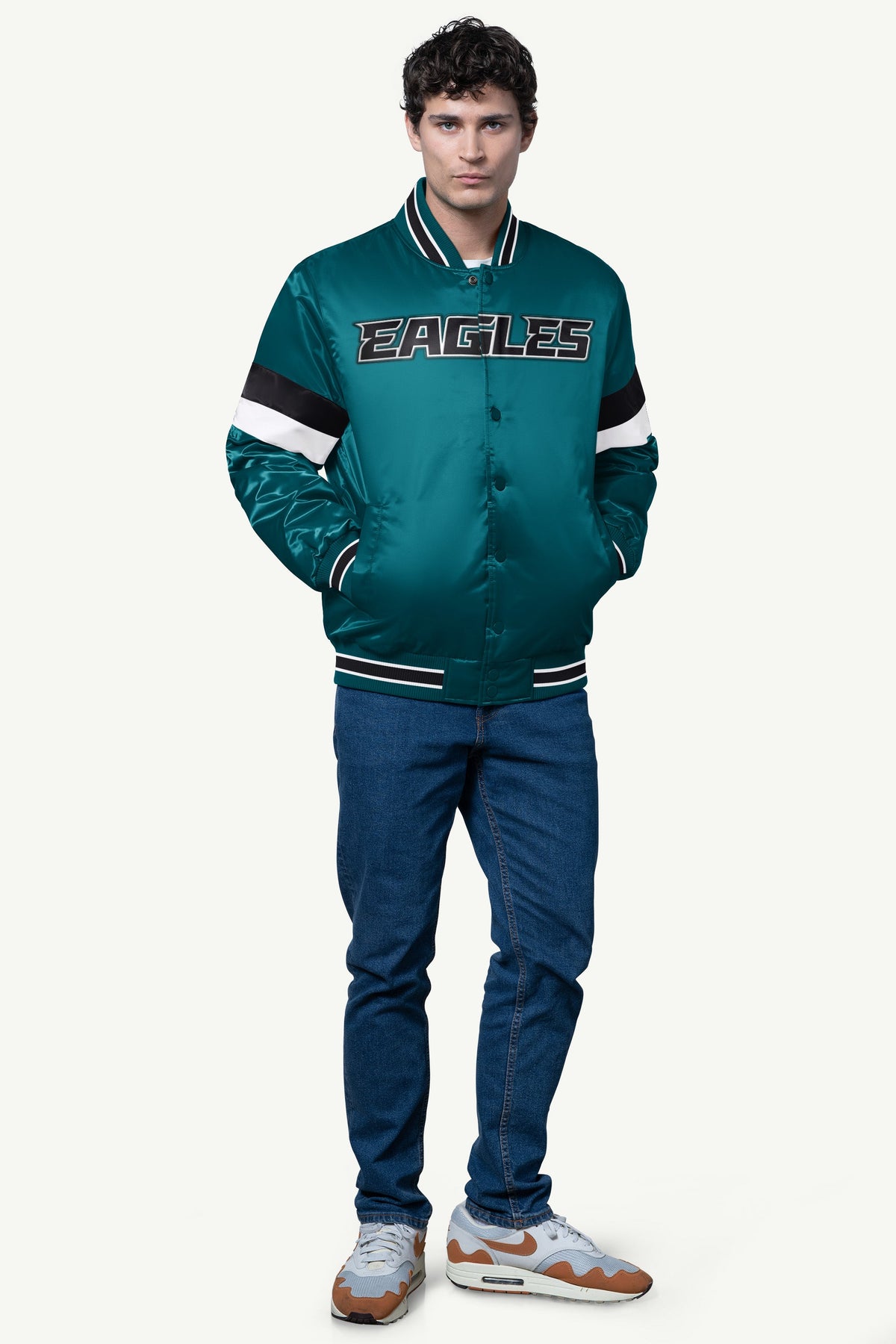 Starter Sale | MENS PHILADELPIA EAGLES SATIN VARSITY JACKET