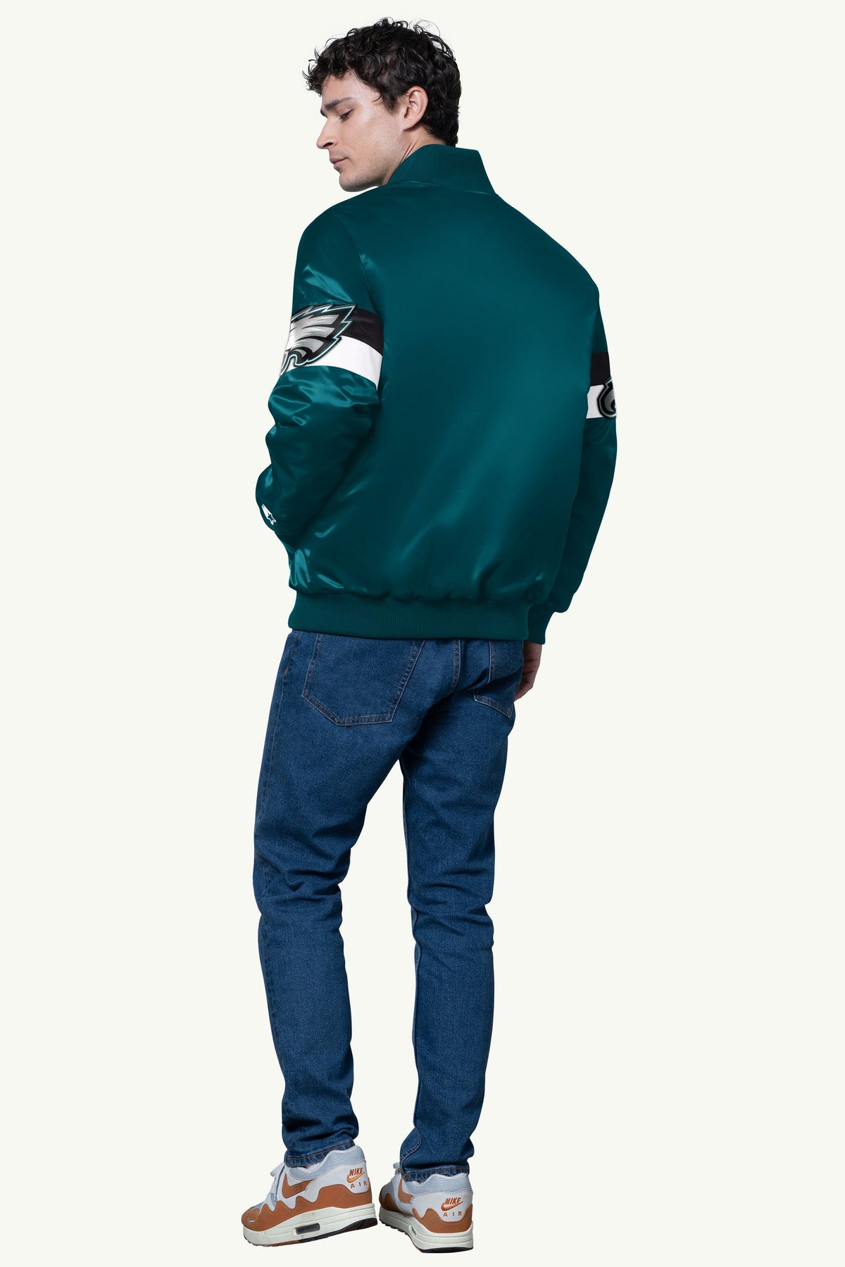 Starter New | MENS PHILADELPHIA EAGLES TRIPLE OPTION SATIN VARSITY JACKET