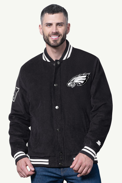 Starter Trending | MENS PHILADELPHIA EAGLES BLACKOUT CORDUROY VARSITY JACKET