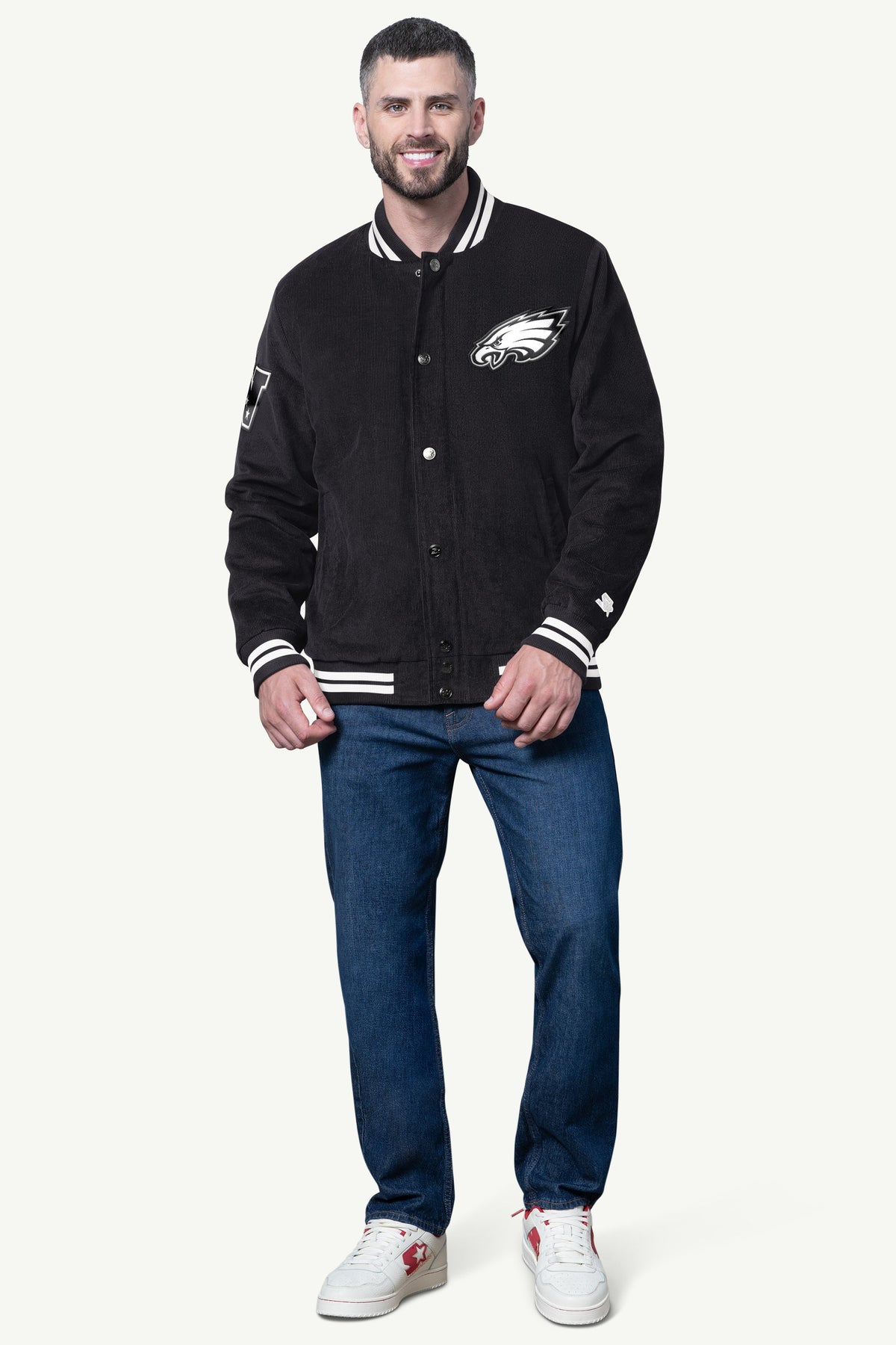 Starter Trending | MENS PHILADELPHIA EAGLES BLACKOUT CORDUROY VARSITY JACKET