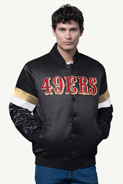 Starter Essential | MENS SAN FRANCISCO 49ERS SATIN VARSITY JACKET