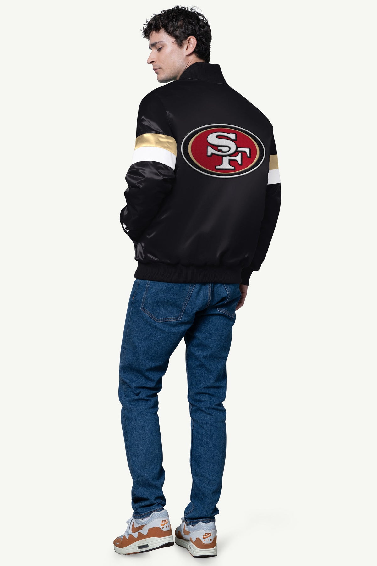 Starter Essential | MENS SAN FRANCISCO 49ERS SATIN VARSITY JACKET