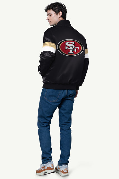 Starter Essential | MENS SAN FRANCISCO 49ERS SATIN VARSITY JACKET