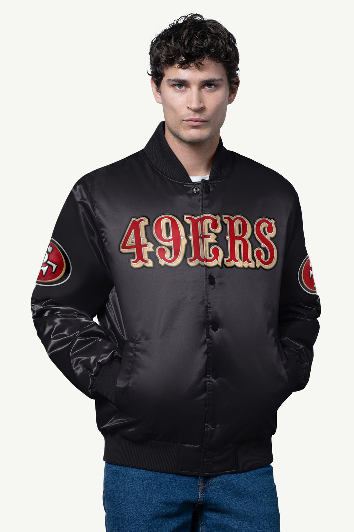 Starter Featured | MENS SAN FRANCISCO 49ERS SATIN VARSITY JACKET