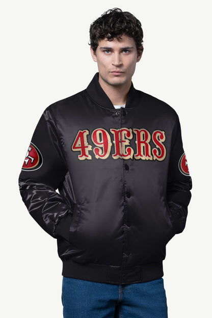 Starter Featured | MENS SAN FRANCISCO 49ERS SATIN VARSITY JACKET