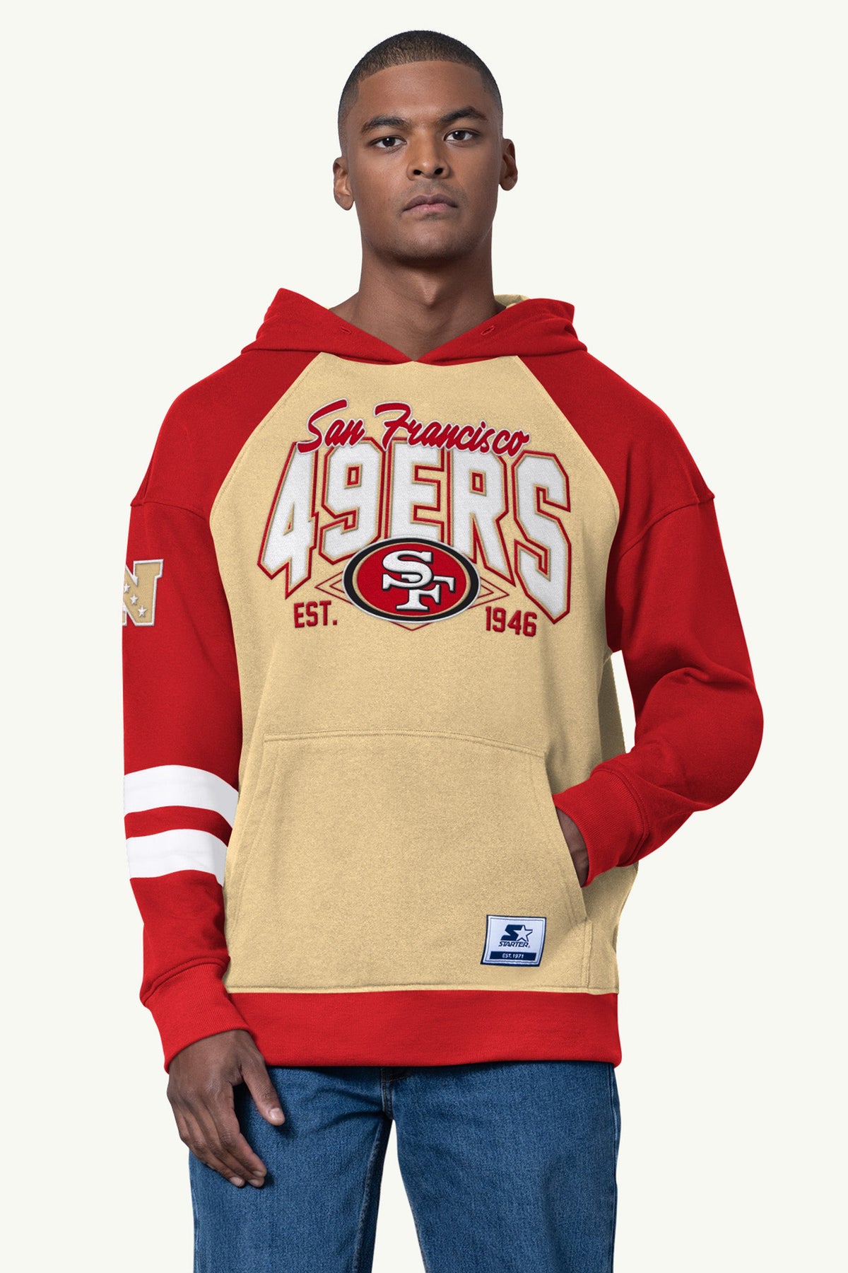 Starter Everyday | MENS SAN FRANCISCO 49ERS INTERCEPTION COLORBLOCK HOODIE