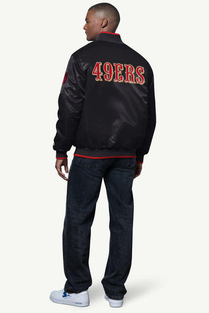Starter Featured | MENS SAN FRANCISCO 49ERS AMBASSADOR SATIN VARSITY JACKET