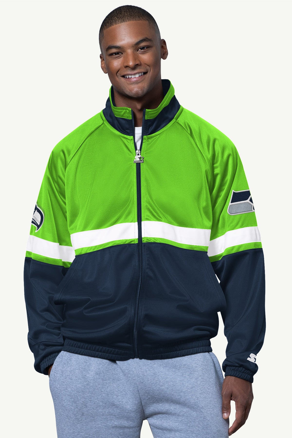 Starter Popular | MENS SEATTLE SEAHAWKS VETERAN TRACK JACKET