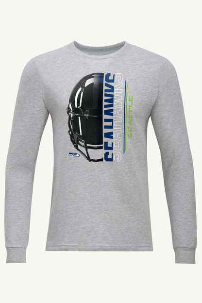 Starter Best Price | MENS SEATTLE SEAHAWKS HALF HELMET LONG SLEEVE T SHIRT