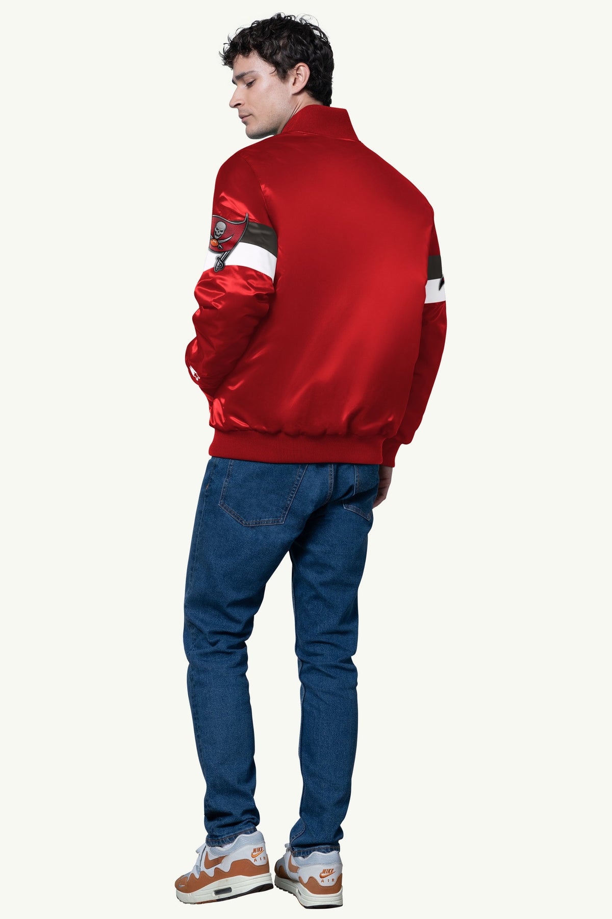 Starter Sale | MENS TAMPA BAY BUCCANEERS TRIPLE OPTION SATIN VARSITY JACKET