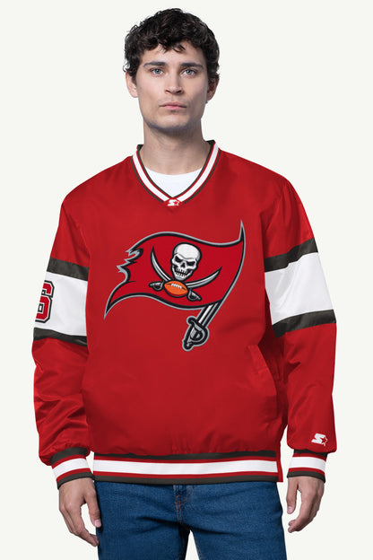 Starter Popular | MENS TAMPA BAY BUCCANEERS SIGNAL COLLAR PULLOVER