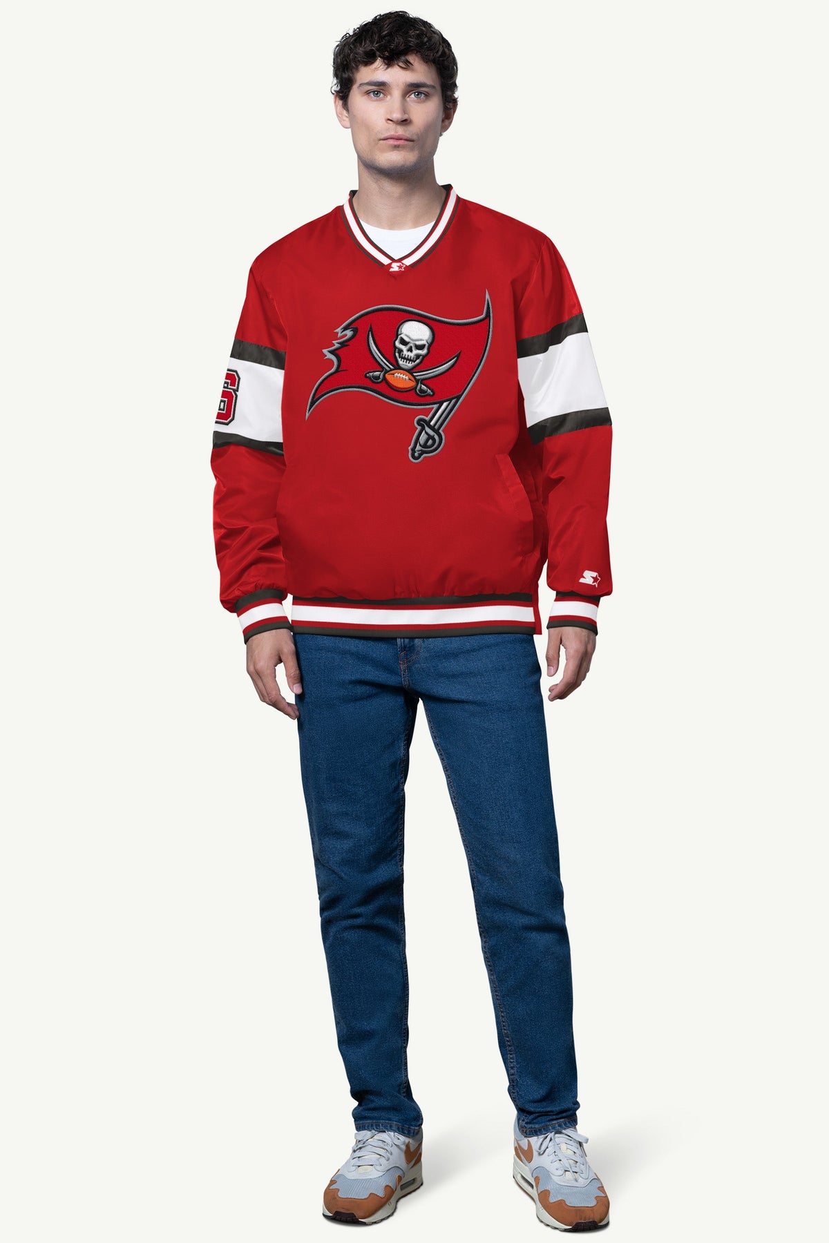 Starter Popular | MENS TAMPA BAY BUCCANEERS SIGNAL COLLAR PULLOVER